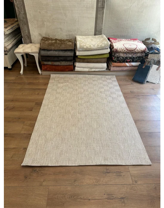 Destan Halı EU1 Sisal Bordürlü Çerçeveli Jüt Sisal Modern Makinada Yıkanabilir Halı