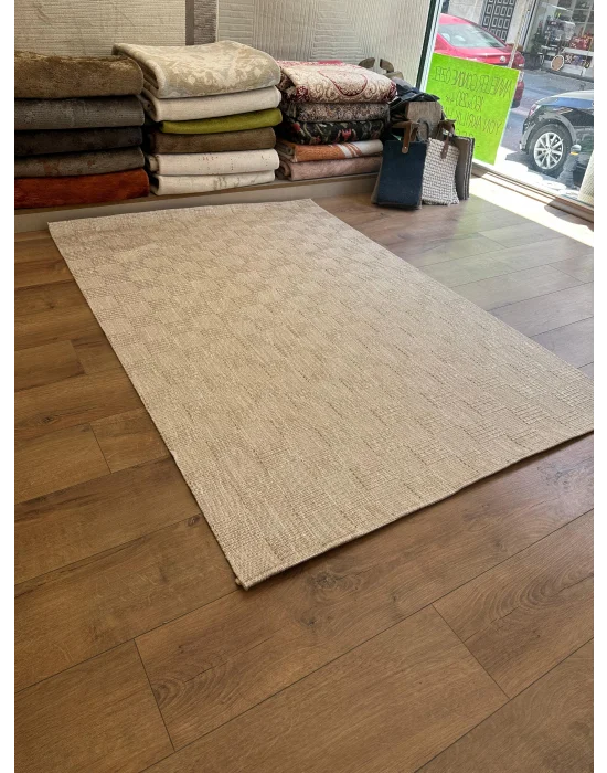 Destan Halı EU1 Sisal Bordürlü Çerçeveli Jüt Sisal Modern Makinada Yıkanabilir Halı