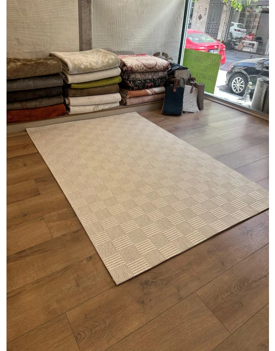 Destan Halı EU3 Sisal Bordürlü Çerçeveli Jüt Sisal Modern Makinada Yıkanabilir Halı