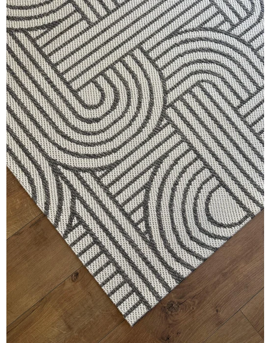 Destan Halı EU4 Sisal Bordürlü Çerçeveli Jüt Sisal Modern Makinada Yıkanabilir Halı