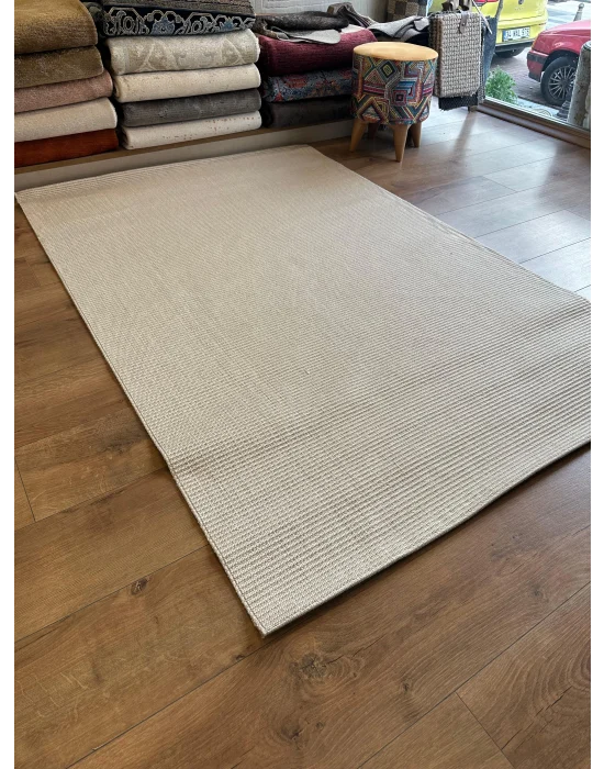 Destan Halı EU6 Sisal Bordürlü Çerçeveli Jüt Sisal Modern Makinada Yıkanabilir Halı