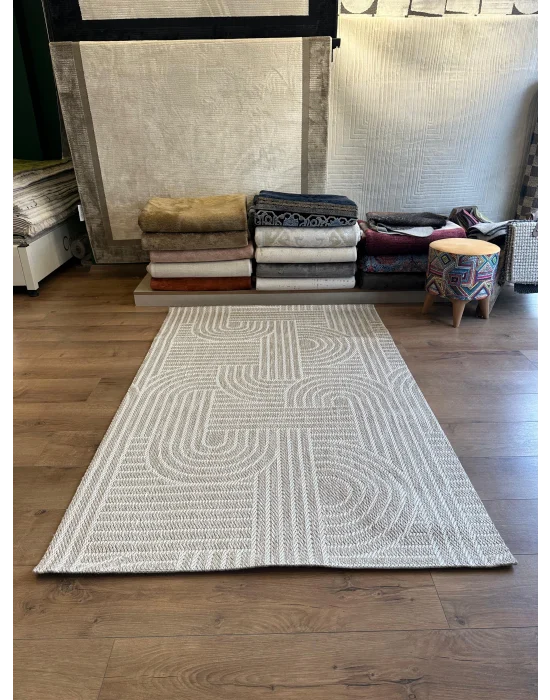 Destan Halı EU8 Sisal Bordürlü Çerçeveli Jüt Sisal Modern Makinada Yıkanabilir Halı