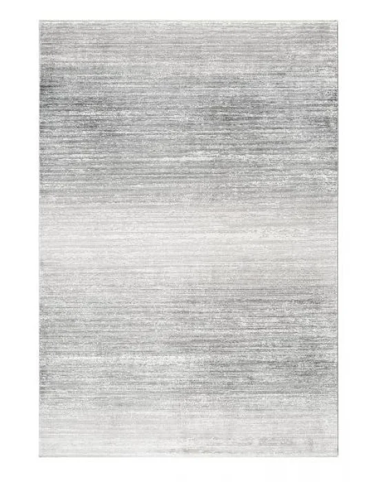 Destan Halı Luster Robot Süpürgeye Uygun Modern Desenli Kolay Temizlenebilir Salon Halısı A3502C KOYU GRİ