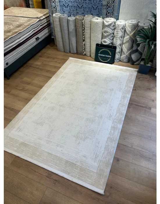 Destan Halı Quasar Yumuşak ve Parlak Tuşeli Modern Salon Halısı 8504