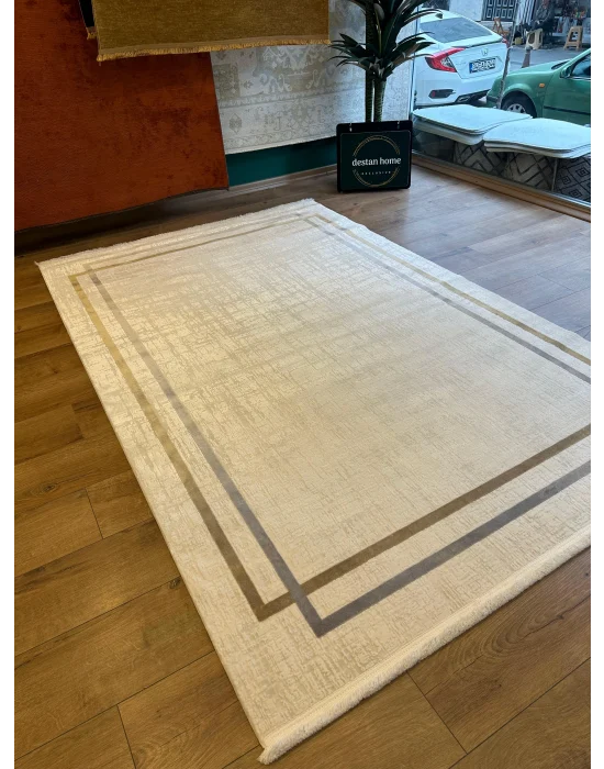 Destan Halı Quasar Yumuşak ve Parlak Tuşeli Modern Salon Halısı 8509