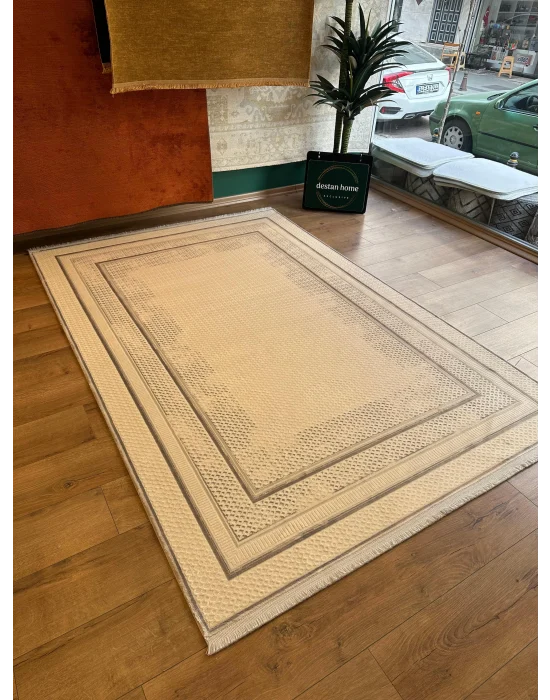 Destan Halı Quasar Yumuşak ve Parlak Tuşeli Modern Salon Halısı A343F