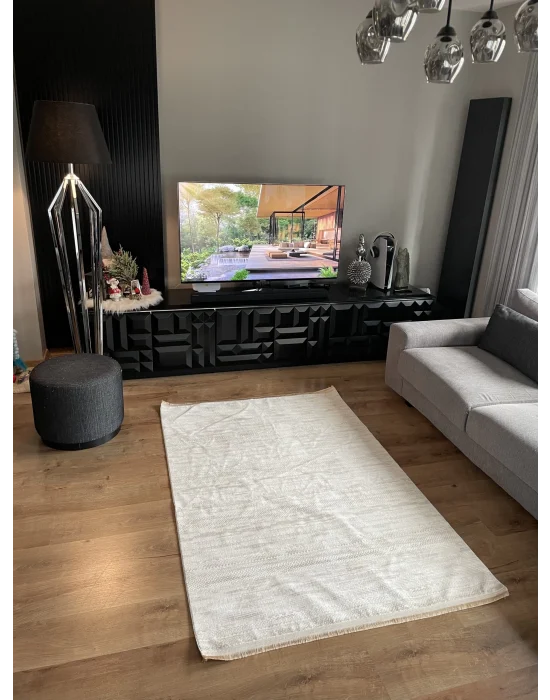 Destan Halı Saten Bambu Kaymaz Yıkanabilir İnce Dokuma Halı 12