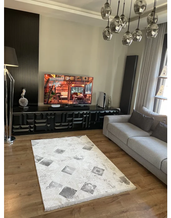 Destan Halı Saten Bambu Kaymaz Yıkanabilir İnce Dokuma Halı 14