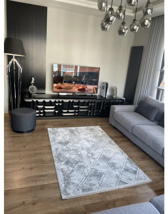 Destan Halı Saten Bambu Kaymaz Yıkanabilir İnce Dokuma Halı 15