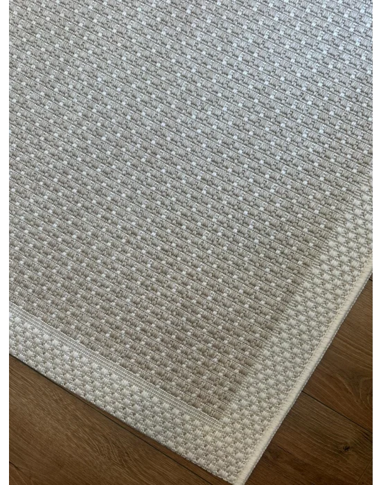 Destan Halı Sisal 04 Bordürlü Özel Ölçü Tam Çerçeveli Jüt Sisal Modern Halı