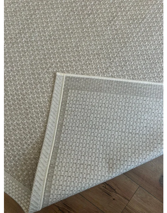 Destan Halı Sisal 04 Bordürlü Özel Ölçü Tam Çerçeveli Jüt Sisal Modern Halı