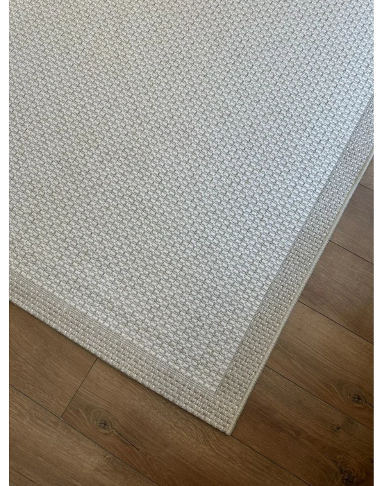 Destan Halı Sisal 05 Bordürlü Özel Ölçü Tam Çerçeveli Jüt Sisal Modern Halı