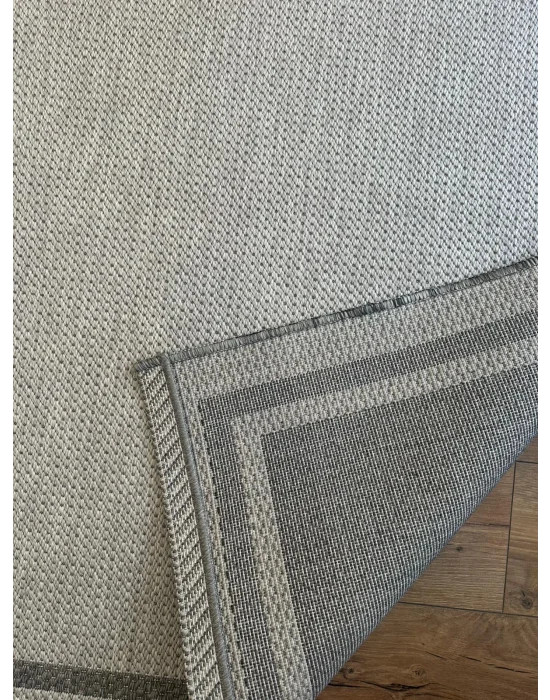 Destan Halı Sisal 02 Bordürlü Özel Ölçü Tam Çerçeveli Jüt Sisal Modern Halı