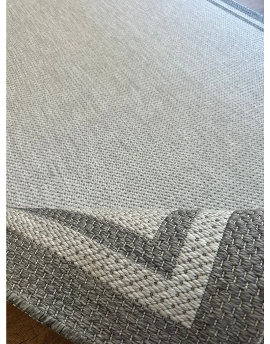 Destan Halı Sisal 02 Bordürlü Özel Ölçü Tam Çerçeveli Jüt Sisal Modern Halı