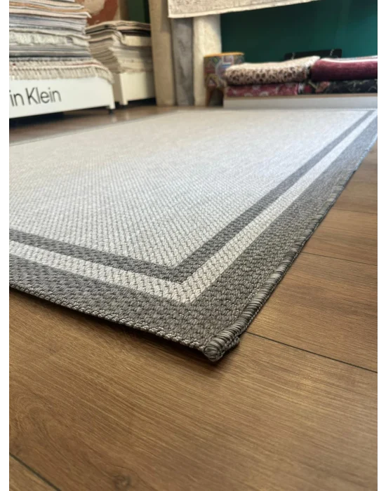 Destan Halı Sisal 02 Bordürlü Özel Ölçü Tam Çerçeveli Jüt Sisal Modern Halı