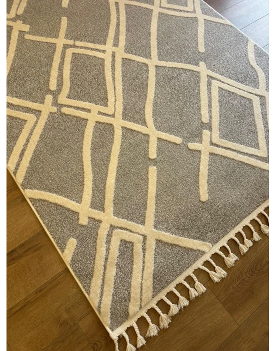 Destan Halı Vogue 01 İskandinav Hav Toz Vermez Etnik Modern Makine Halısı