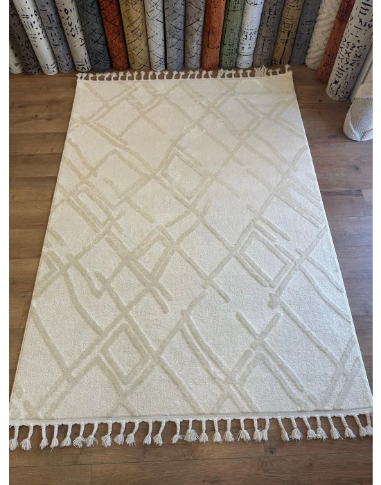 Destan Halı Vogue 02 İskandinav Hav Toz Vermez Etnik Modern Makine Halısı