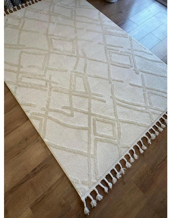 Destan Halı Vogue 02 İskandinav Hav Toz Vermez Etnik Modern Makine Halısı