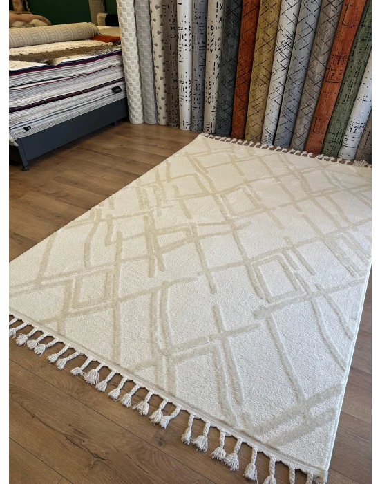 Destan Halı Vogue 02 İskandinav Hav Toz Vermez Etnik Modern Makine Halısı