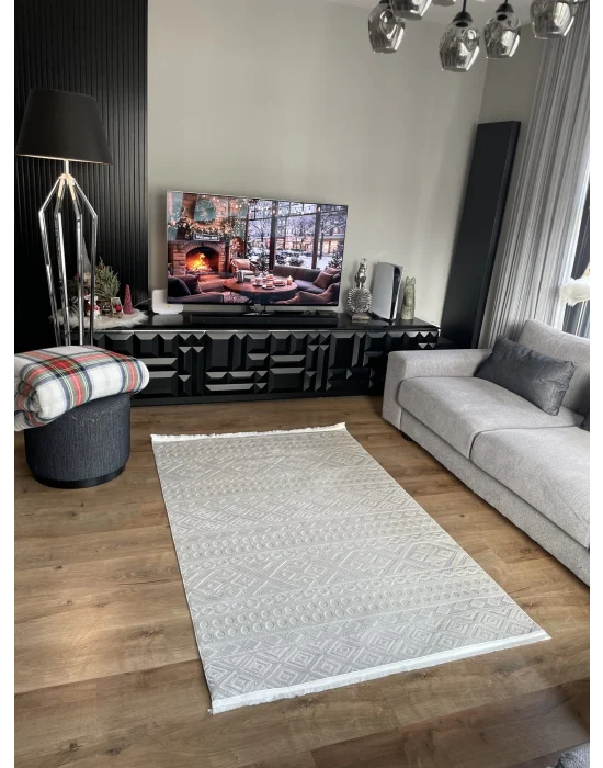 Destan Halı Zaragoza İnce Saten Dokuma Makinede Yıkanabilir Model Z-26 Bej