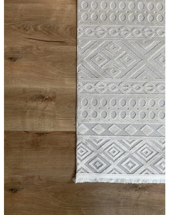 Destan Halı Zaragoza İnce Saten Dokuma Makinede Yıkanabilir Model Z-26 Bej