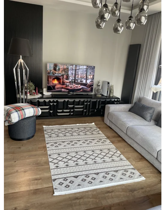 Destan Halı Zaragoza İnce Saten Dokuma Makinede Yıkanabilir Model Z-27 Vijon Bej