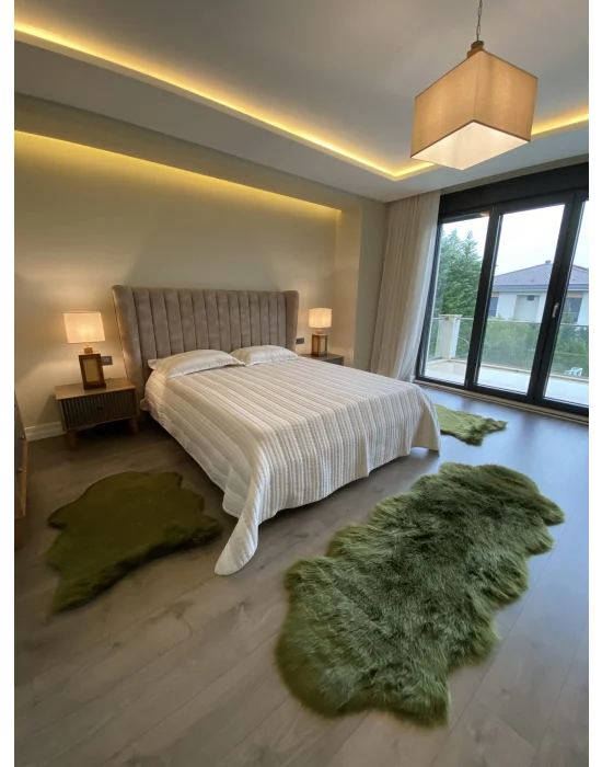 Destan Home APOST Premium Yumuşak Tabanlı Halı Haki Yeşil