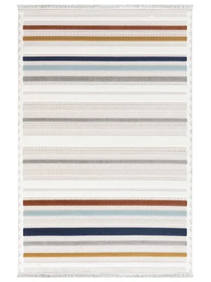 Destan Halı 1804A Renkli İskandinav Hav Toz Vermez Etnik Modern Makine Halısı