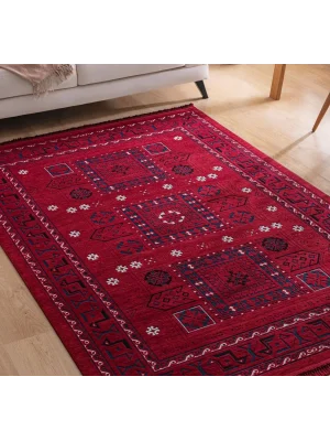 Destan Halı AN03 Anadolu Kilim Etnik Desenli Makinede Yıkanabilir Halı