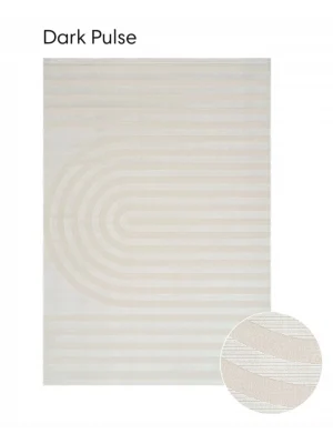 Destan Halı Dark Pulse Robot Süpürgeye Uygun Modern Desenli Kolay Temizlenebilir Salon Halısı 2316 KREM