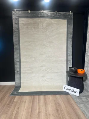 Destan Halı Dark Pulse Robot Süpürgeye Uygun Modern Desenli Kolay Temizlenebilir Salon Halısı 2323E Krem Gri