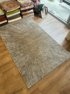 Destan Halı Essential Robot Süpürgeye Uygun Modern Desenli Kolay Temizlenebilir Salon Halısı 02520F VİZON