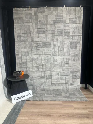 Destan Halı Essential Robot Süpürgeye Uygun Modern Desenli Kolay Temizlenebilir Salon Halısı 2443C Gri