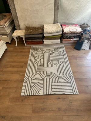 Destan Halı EU4 Sisal Bordürlü Çerçeveli Jüt Sisal Modern Makinada Yıkanabilir Halı