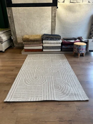 Destan Halı EU8 Sisal Bordürlü Çerçeveli Jüt Sisal Modern Makinada Yıkanabilir Halı
