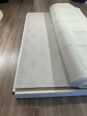 Destan Halı Glow Robot Süpürgeye Uygun Modern Desenli Kolay Temizlenebilir Salon Halısı 3462A Krem