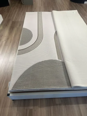 Destan Halı Glow Robot Süpürgeye Uygun Modern Desenli Kolay Temizlenebilir Salon Halısı 3466D Vizon