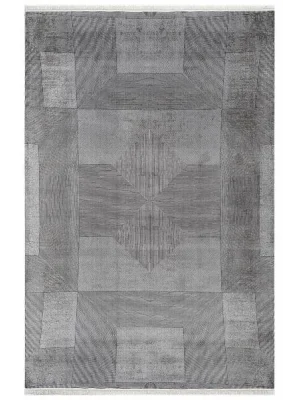 Destan Halı Heaven Robot Modern Desenli Kolay Temizlenebilir Salon Halısı A3529F GRİ GOLD