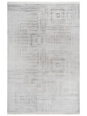 Destan Halı Heaven Robot Modern Desenli Kolay Temizlenebilir Salon Halısı A3531E KREM GRİ