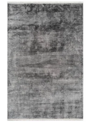 Destan Halı Heaven Robot Modern Desenli Kolay Temizlenebilir Salon Halısı A3533D GRİ SİYAH