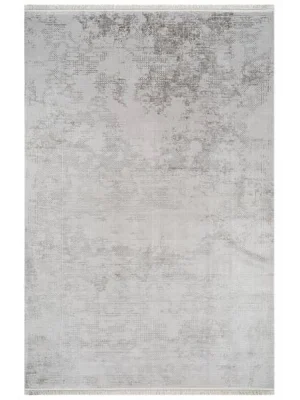 Destan Halı Heaven Robot Modern Desenli Kolay Temizlenebilir Salon Halısı A3533F GRİ GOLD