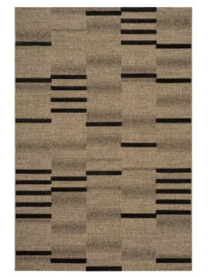 Destan Halı Merlot Robot Modern Desenli Kolay Temizlenebilir Salon Halısı A3010B NATUREL SİYAH