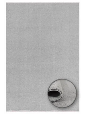 Destan Halı Palermo Yumuşak Yapılı Microfiber Toz Tüy Çıkarmaz Modern Salon Oturma Odası Yatak Odası Halısı Açık Gri