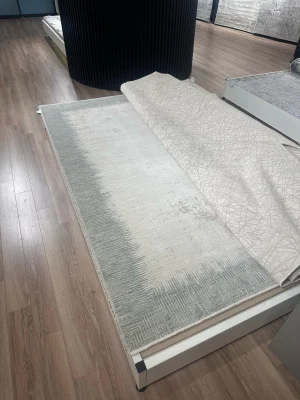 Destan Halı Passages Robot Süpürgeye Uygun Modern Desenli Kolay Temizlenebilir Salon Halısı 3492A Bej Gri