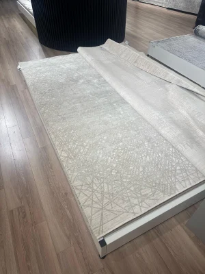 Destan Halı Passages Robot Süpürgeye Uygun Modern Desenli Kolay Temizlenebilir Salon Halısı 3494B Bej Vizon