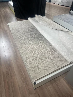 Destan Halı Passages Robot Süpürgeye Uygun Modern Desenli Kolay Temizlenebilir Salon Halısı 3494D kahve