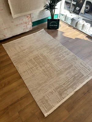 Destan Halı Gloria 5309 Bej Modern İskandinav Hav Toz Vermez Etnik Modern Makine Halısı