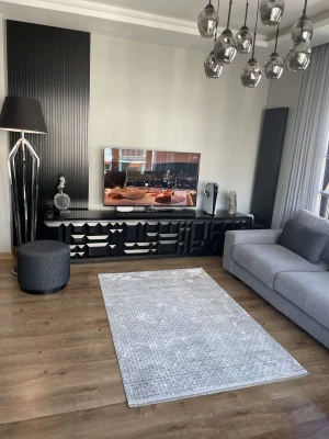 Destan Halı Saten Bambu Kaymaz Yıkanabilir İnce Dokuma Halı 07