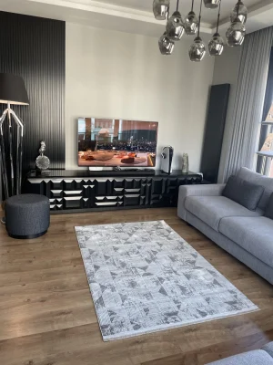 Destan Halı Saten Bambu Kaymaz Yıkanabilir İnce Dokuma Halı 10