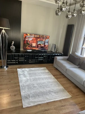 Destan Halı Saten Bambu Kaymaz Yıkanabilir İnce Dokuma Halı 11